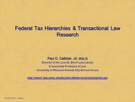 tax law