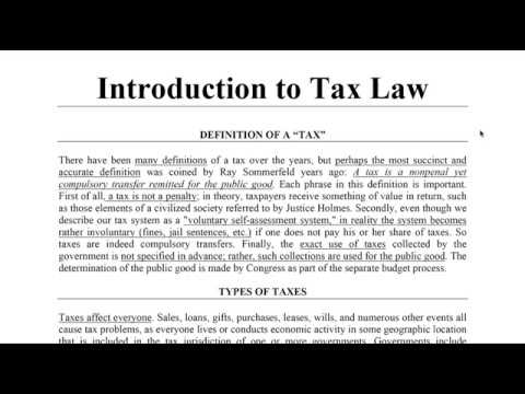 tax law